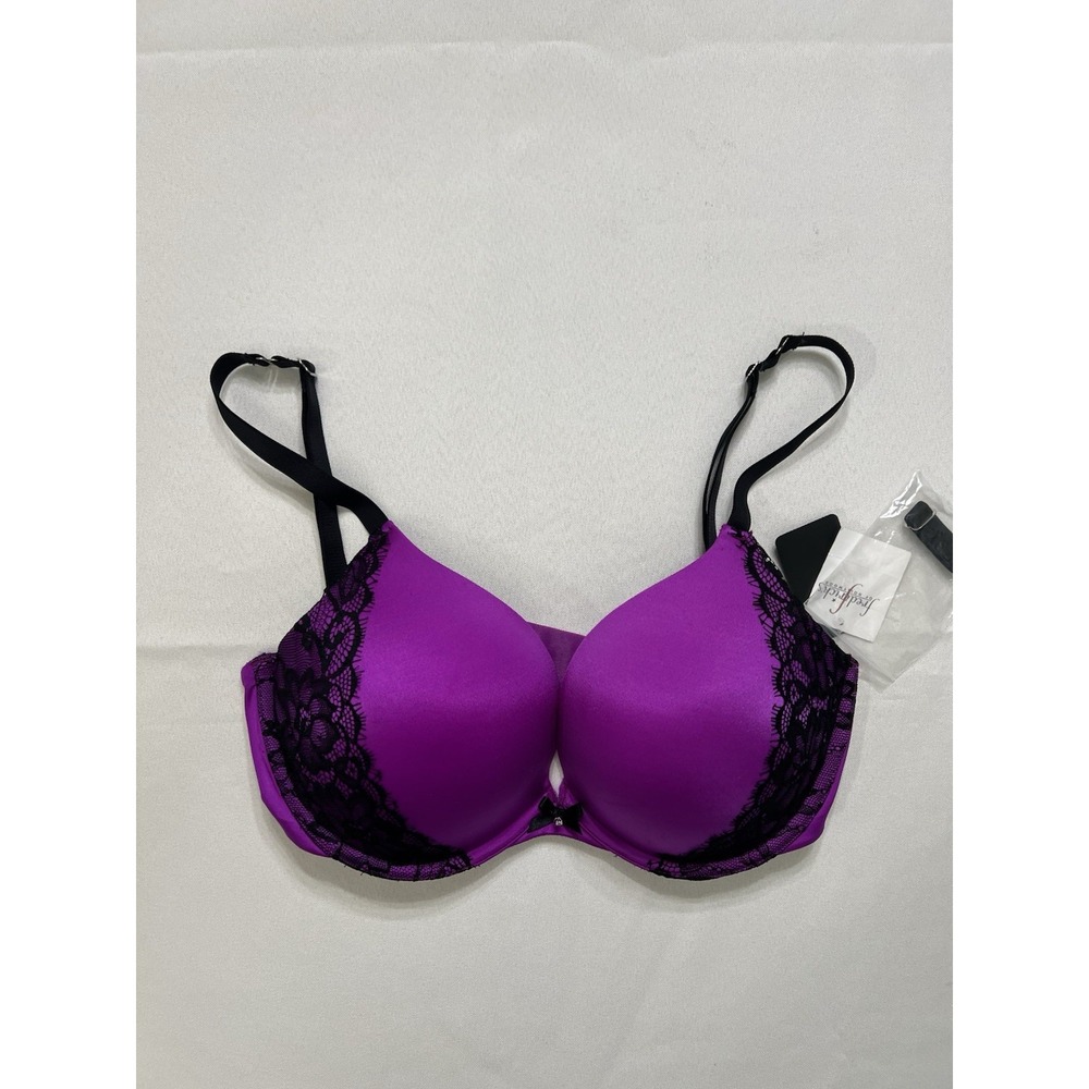 Frederick's Of Hollywood Purple Lace  Convertible Push Up Bra 32DD - NWT